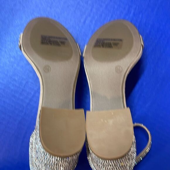 Lulus Harper Rhinestone Block Heel Ankle Strap Sandals Heels Women’s Sz 8.5 - Picture 8 of 9